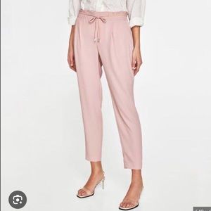 Zara Basic Pink Drawstring Trouser🌸